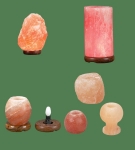 Himalayan Salt Lamps 1 Micro +  1 Cylinder + 1 Candle Holder Apple + 1 Candle holder Goblet + 1 Candle Holder Large + 1 Night light